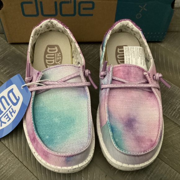 Hey Dude Kids Moccasins - Pink and Blue - Picture 10 of 10